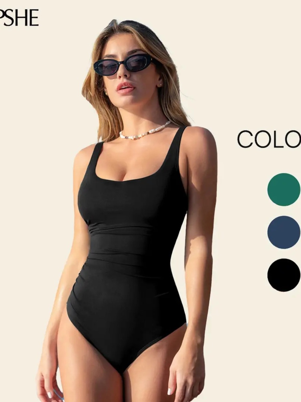 CUPSHE Women’s One-Piece Swimsuit Black - S NWT